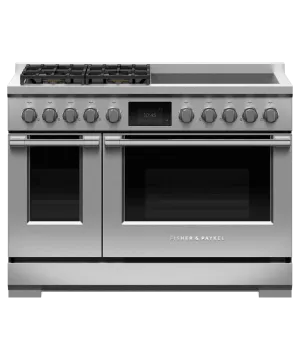 Fisher & Paykel RHV3484N Dual Fuel Range. 48. 4 Burners. 4 Induction Zones. Self-Cleaning