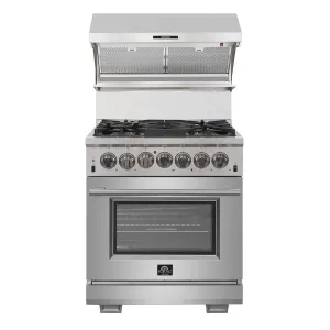 Forno FFSGS618730 Capriasca - Titanium Professional 30 Freestanding Dual Fuel Range