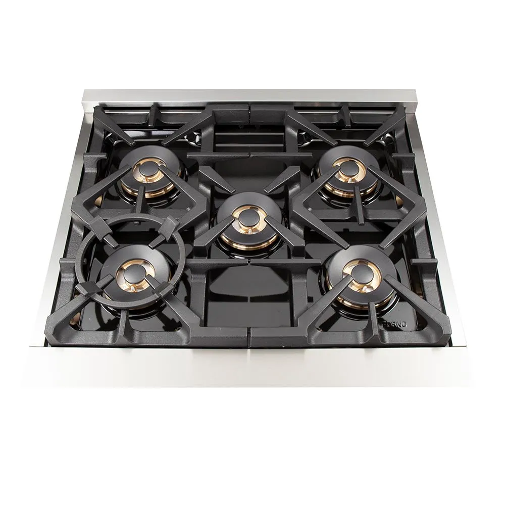 Forno FFSGS626030 Capriasca - Titanium Professional 30 Freestanding Gas Range