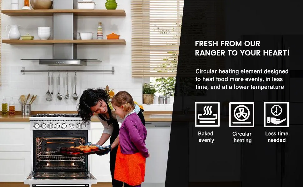 Forno FFSGS626030 Capriasca - Titanium Professional 30 Freestanding Gas Range