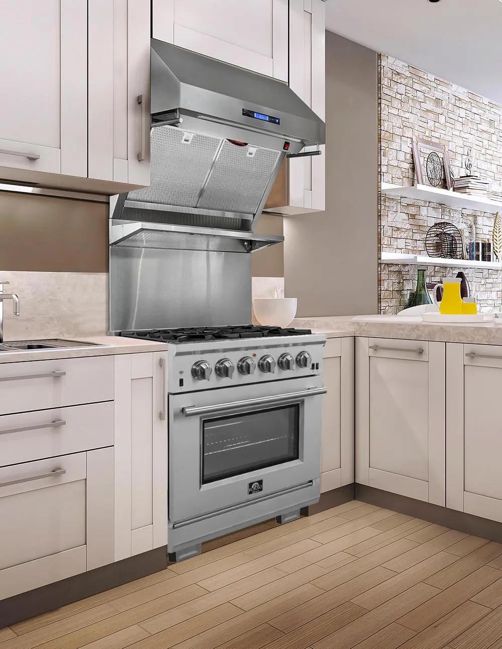 Forno FFSGS626030 Capriasca - Titanium Professional 30 Freestanding Gas Range
