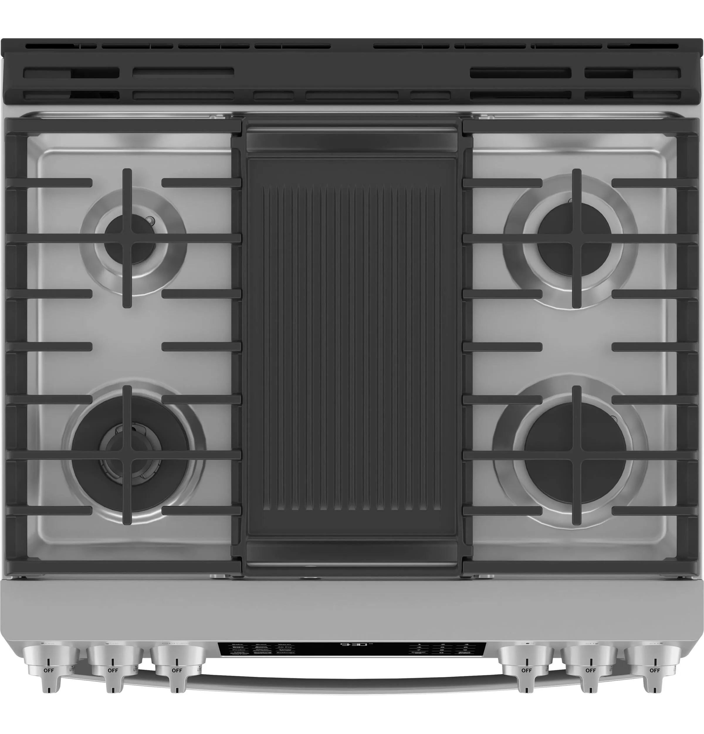 Ge Appliances P2S930YPFS Ge Profile&#8482; 30 Smart Dual Fuel Slide-In Front-Control Fingerprint Resistant Range