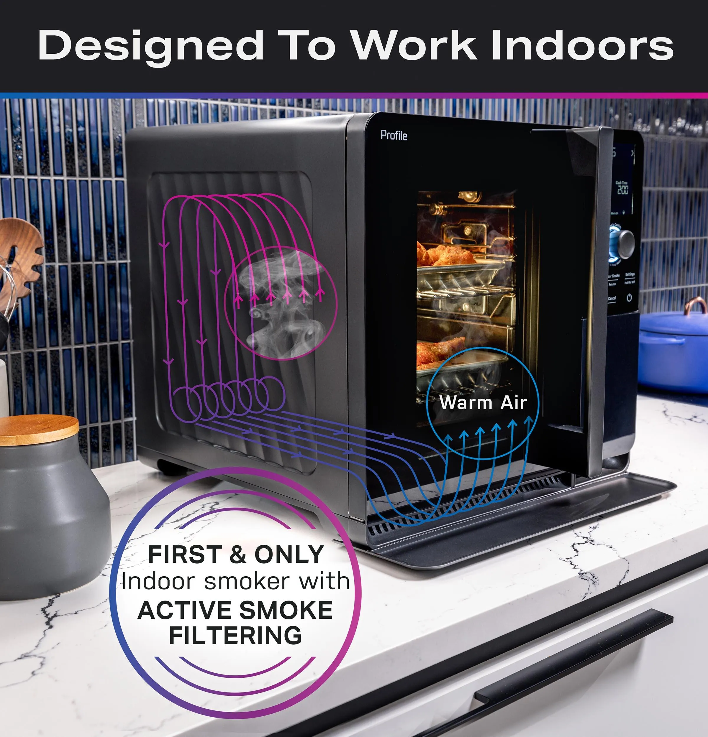 Ge Appliances P9SBAAS6VBB Ge Profile&#8482; Smart Indoor Smoker