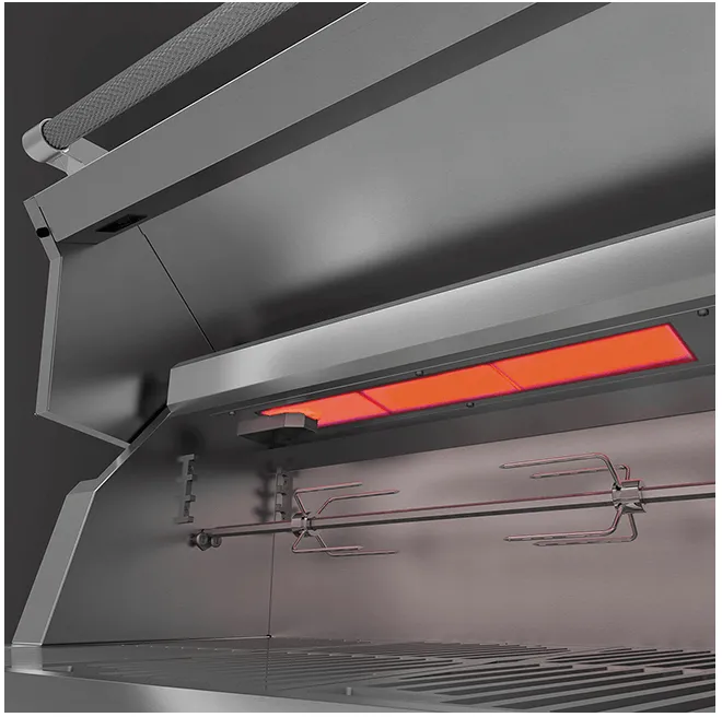 Hestan GABR42CX2LPDG Hestan 42 Liquid Propane Gas Deluxe Freestanding Grill And Cart W/ Double Side Burner Gabr42Cx2 - Dark Grey (Custom Color: Pacific Fog)