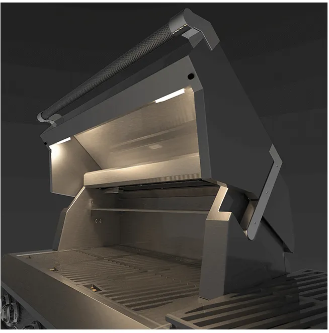 Hestan GABR42CX2LPDG Hestan 42 Liquid Propane Gas Deluxe Freestanding Grill And Cart W/ Double Side Burner Gabr42Cx2 - Dark Grey (Custom Color: Pacific Fog)