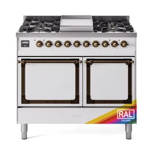 Ilve UND40FQNMPRABLP Ilve Und40Fqnmprablp Nostalgie Ii Noblesse 40 Dual Fuel Range (Liquid Propane. Solid Door. Ral. Burnished)