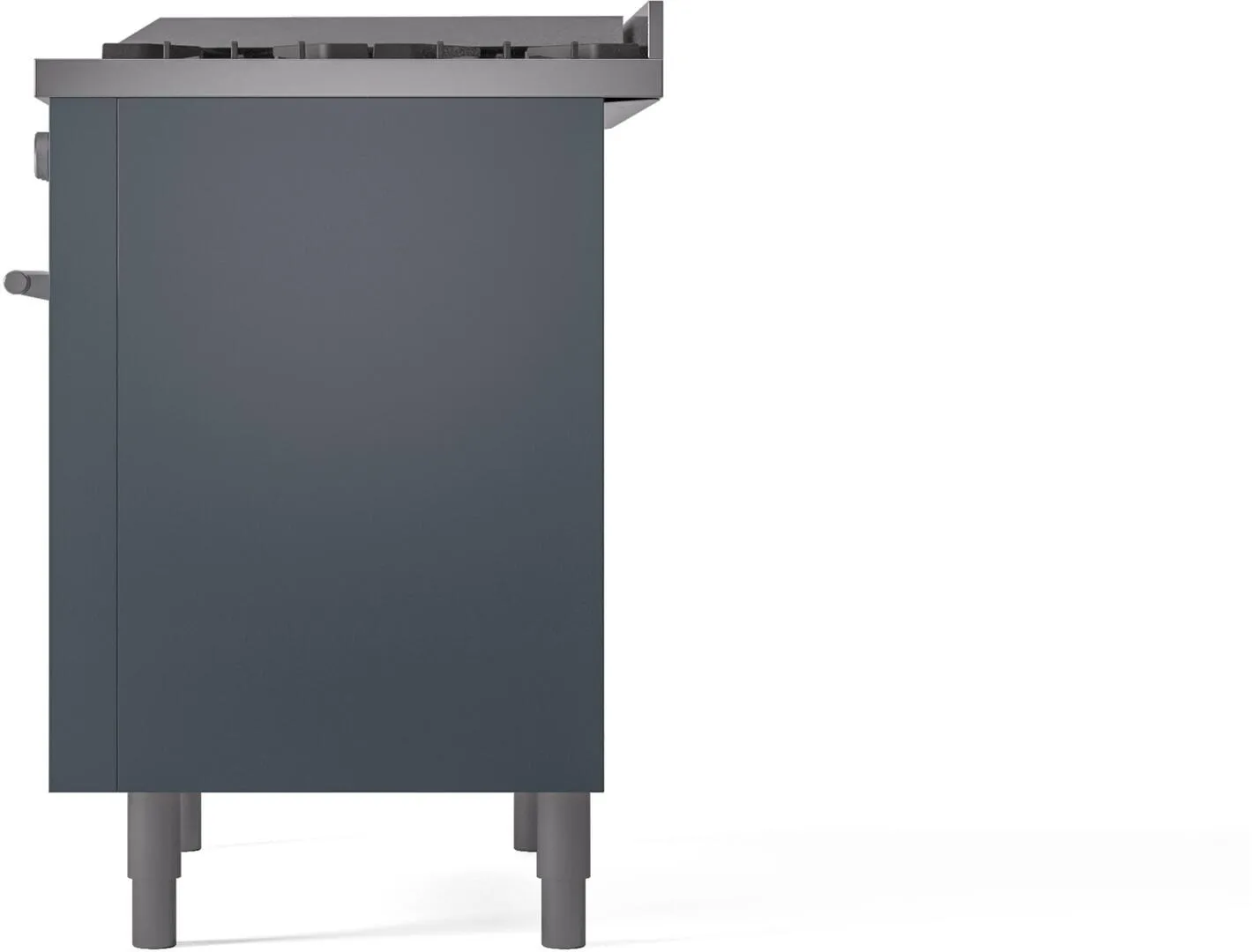 Ilve UP36FWMPBGLP Professional Plus Ii 36 Inch Dual Fuel Liquid Propane Freestanding Range In Blue Grey With Trim