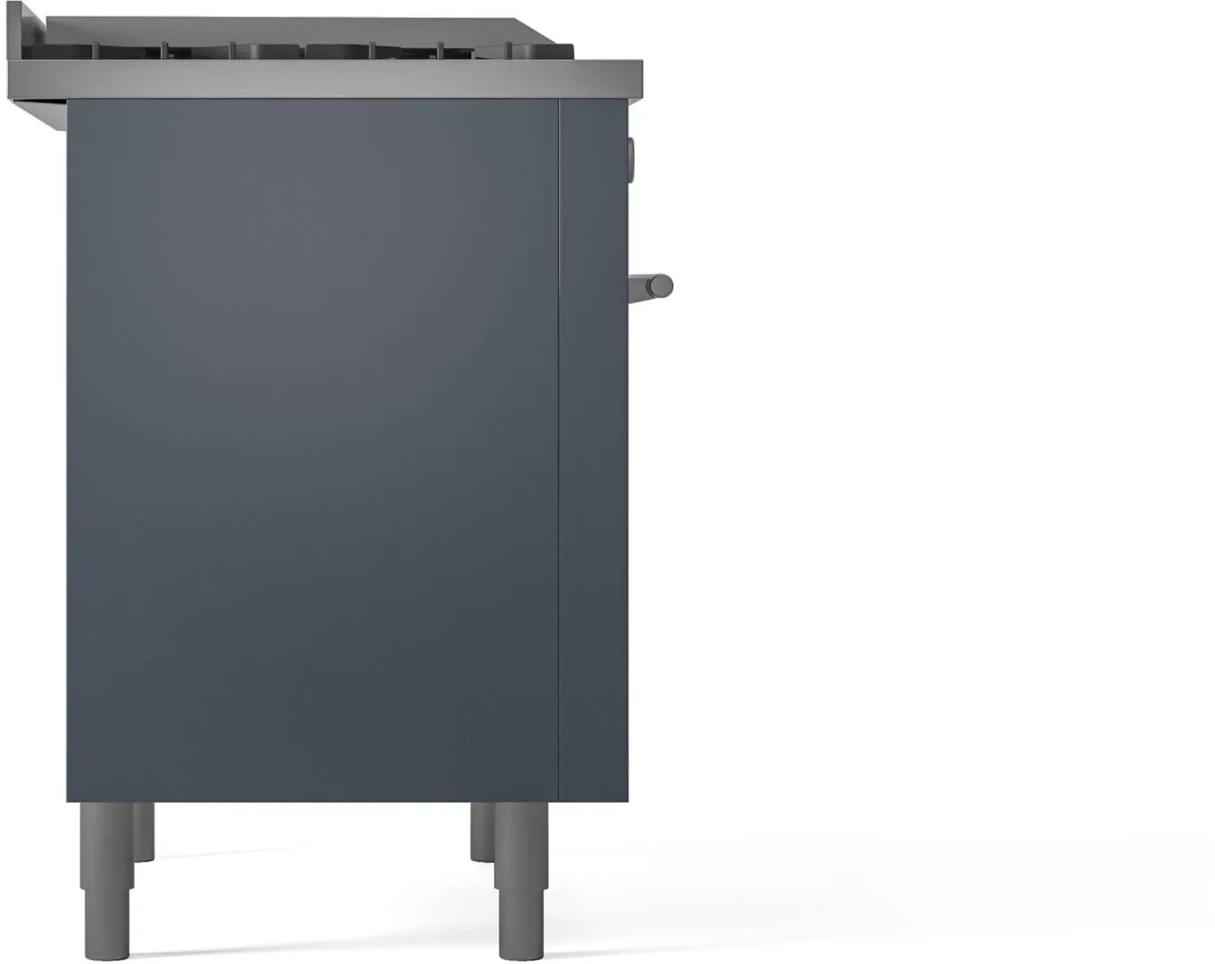 Ilve UP36FWMPBGLP Professional Plus Ii 36 Inch Dual Fuel Liquid Propane Freestanding Range In Blue Grey With Trim