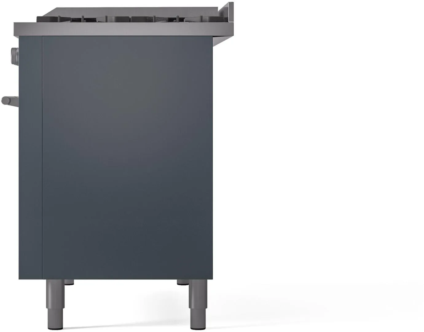 Ilve UP48FWMPBGLP Professional Plus Ii 48 Inch Dual Fuel Liquid Propane Freestanding Range In Blue Grey With Trim