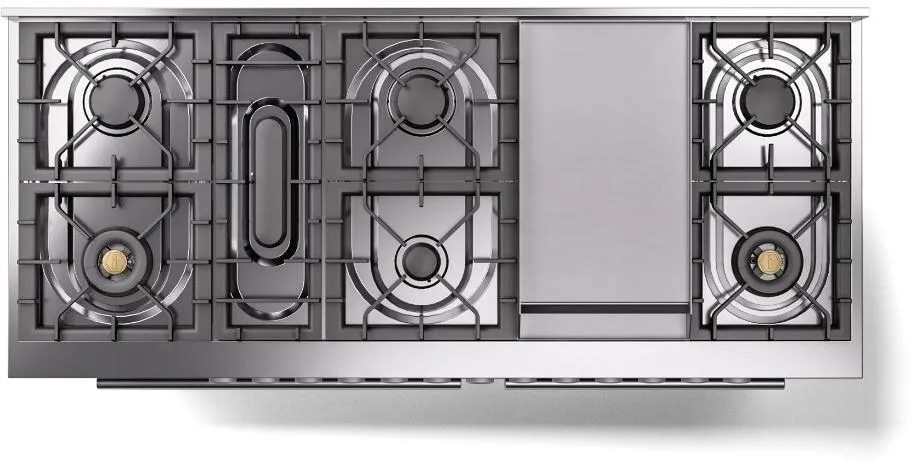 Ilve UP60FWMPRALP Professional Plus Ii 60 Inch Dual Fuel Liquid Propane Freestanding Range In Ral Custom Color With Trim