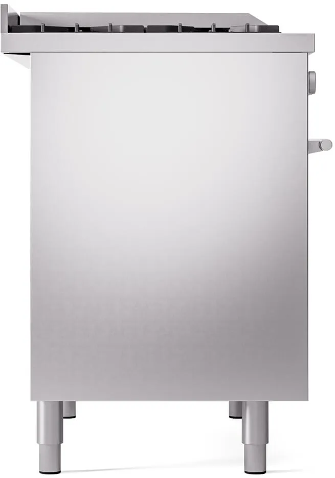 Ilve UPD40FWMPSSLP Professional Plus Ii 40 Inch Dual Fuel Liquid Propane Freestanding Range In Stainless Steel With Trim