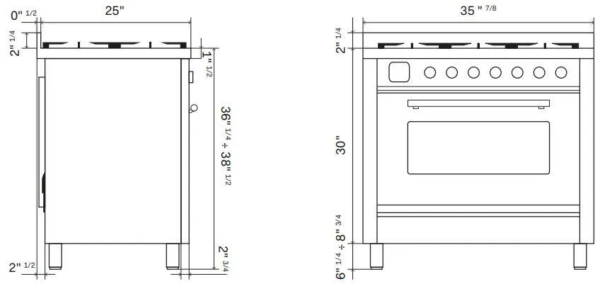 Ilve UPI366WMPBG Professional Plus Ii 36 Inch Electric Freestanding Range In Blue Grey With Trim