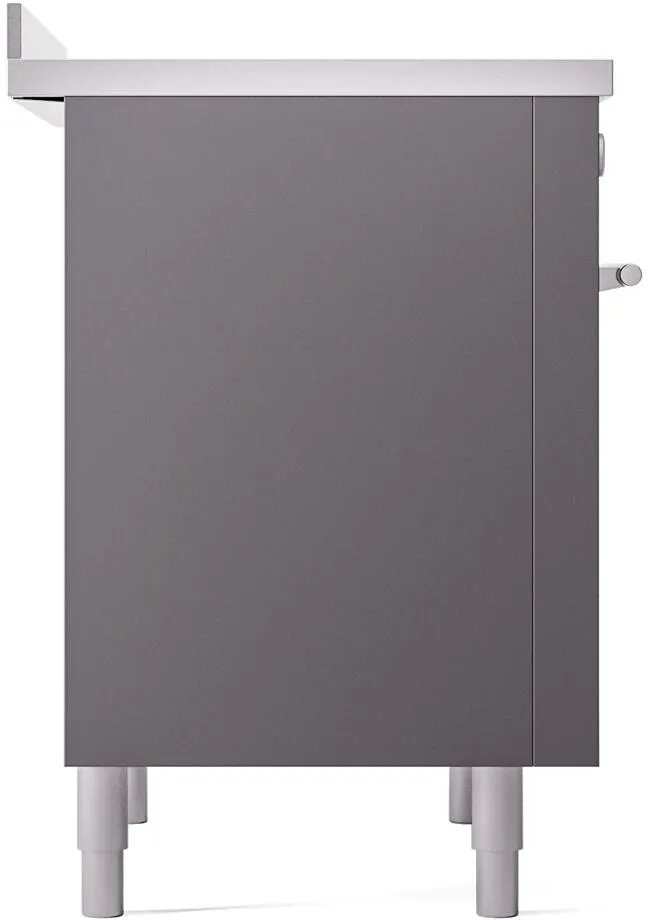Ilve UPI366WMPMG Professional Plus Ii 36 Inch Electric Freestanding Range In Matte Graphite With Trim