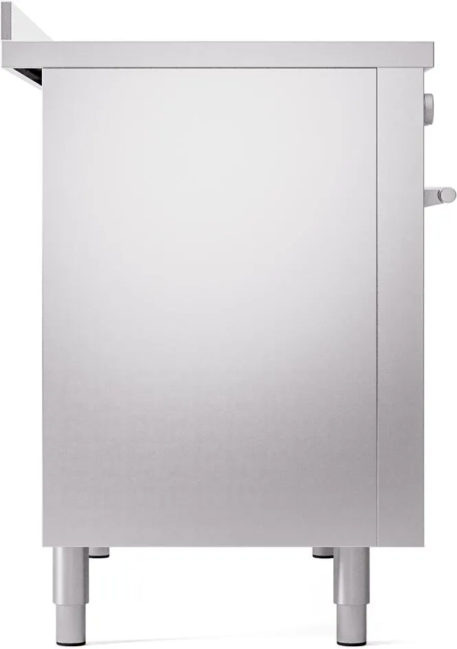 Ilve UPI486WMPSS Professional Plus Ii 48 Inch Electric Freestanding Range In Stainless Steel With Trim