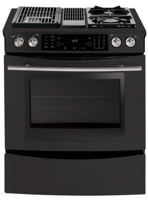 Jennair JDS9860BDB 30 Modular Downdraft Slide-In Dual Fuel Range With Convection