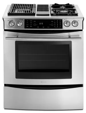 Jennair JDS9860BDS 30 Modular Downdraft Slide-In Dual Fuel Range With Convection