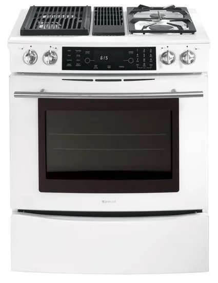 Jennair JDS9860BDW 30 Modular Downdraft Slide-In Dual Fuel Range With Convection