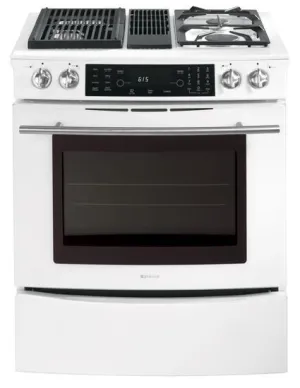 Jennair JDS9860BDW 30 Modular Downdraft Slide-In Dual Fuel Range With Convection