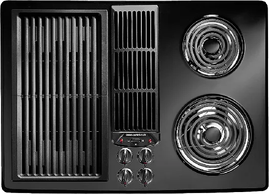 Jennair JED8130ADB Designer Line Modular Electric Downdraft Cooktop. 30