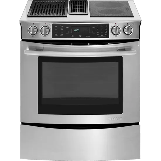 Jennair JES9860CAS Slide-In Modular Electric Downdraft Range With Convection. 30