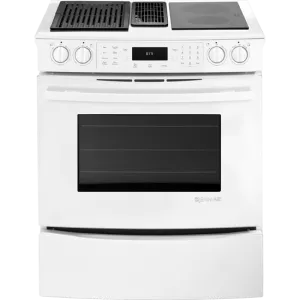 Jennair JES9860CAW Slide-In Modular Electric Downdraft Range With Convection. 30