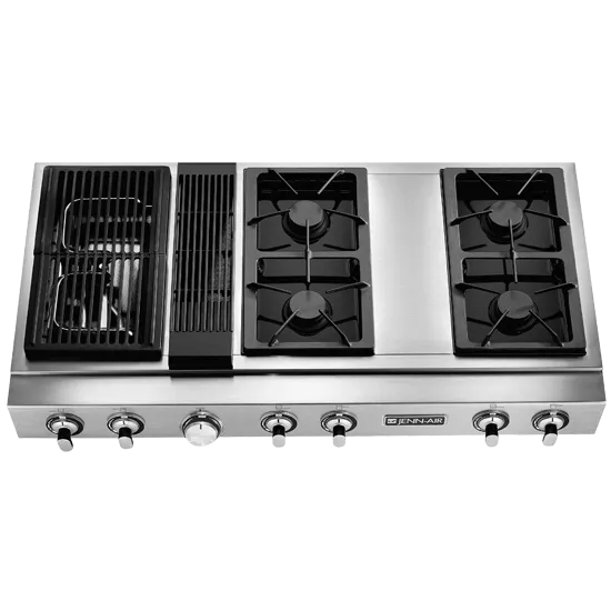 Jennair JGD8348CDP Pro-Style Modular Gas Downdraft Rangetop. 48
