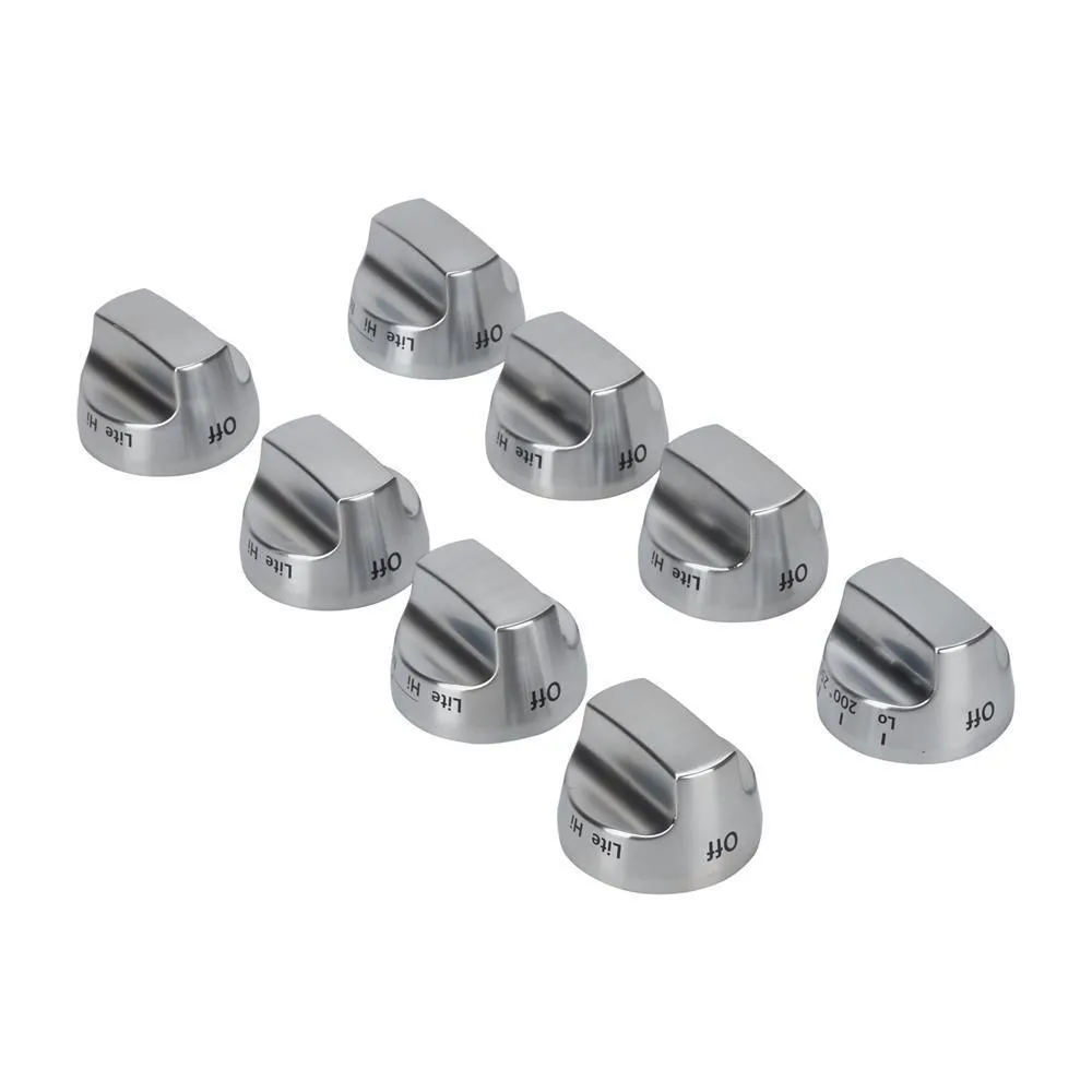 Jennair W10231704 Cooktop Burner Control Knob Kit. Stainless Steel