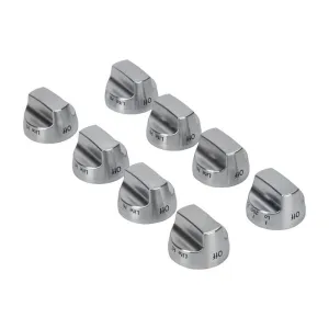 Jennair W10231704 Cooktop Burner Control Knob Kit. Stainless Steel