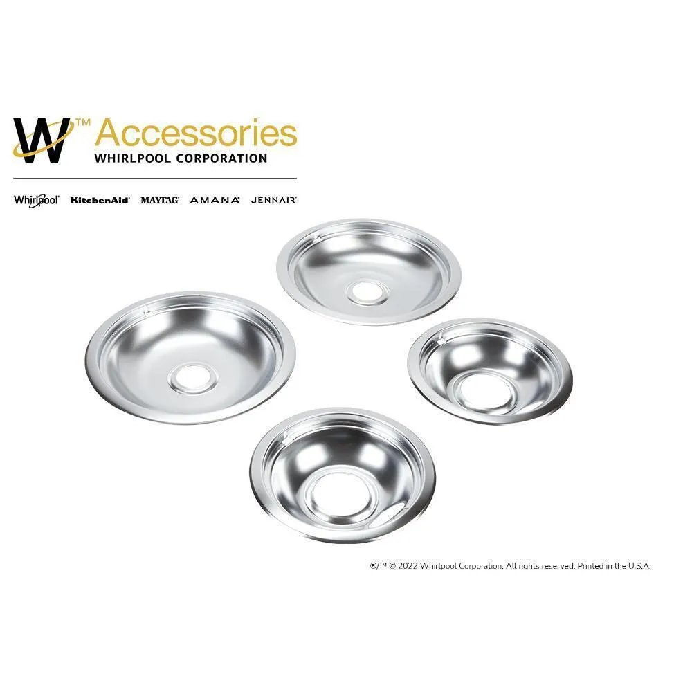 Jennair W10278125 Round Electric Range Burner Drip Bowls. Set Of 4