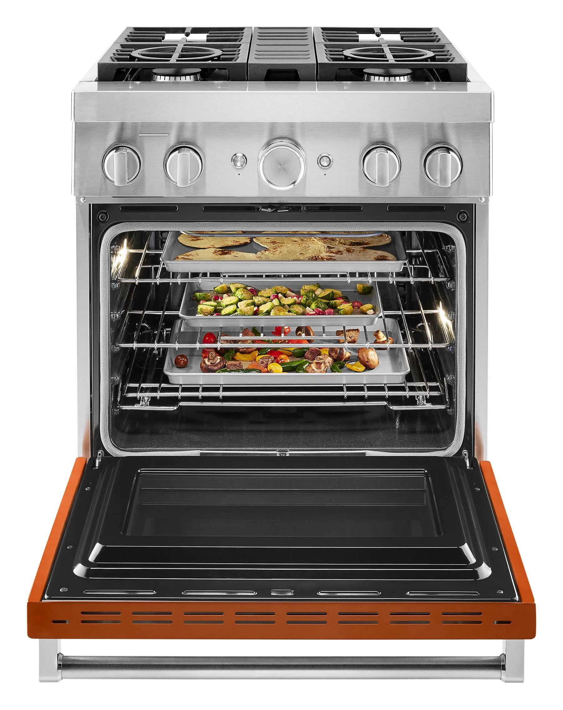 Kitchenaid KFDC500JSC Kitchenaid 30'' Smart Commercial-Style Dual Fuel Range With 4 Burners - Scorched Orange