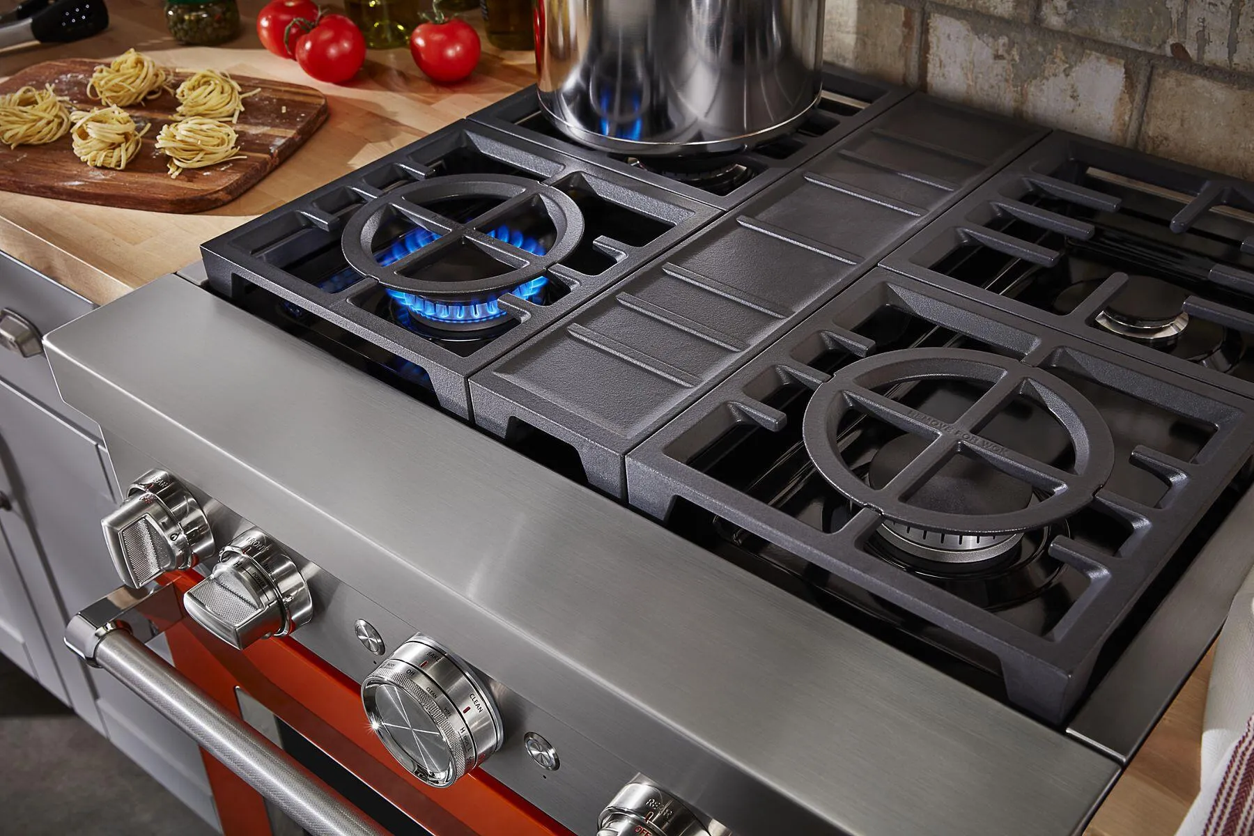 Kitchenaid KFDC500JSC Kitchenaid 30'' Smart Commercial-Style Dual Fuel Range With 4 Burners - Scorched Orange