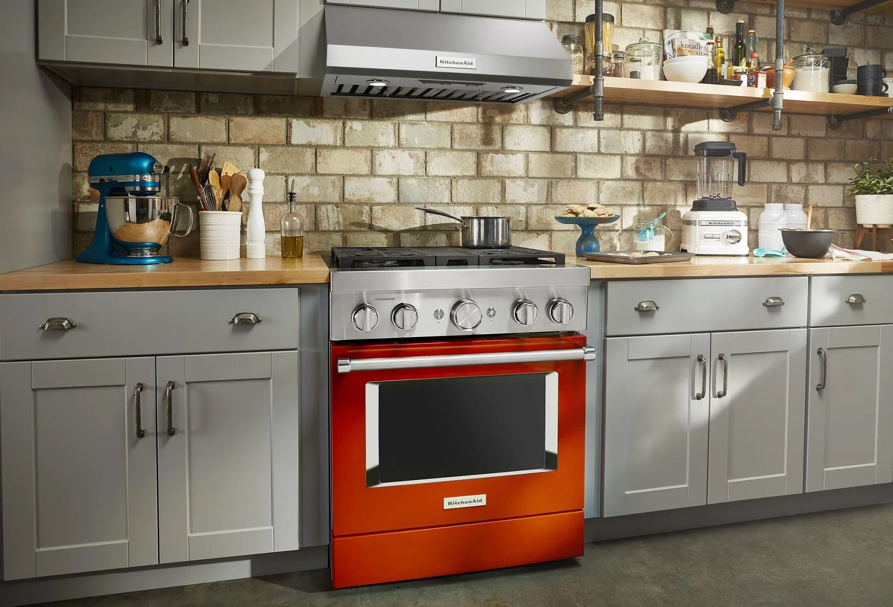 Kitchenaid KFDC500JSC Kitchenaid 30'' Smart Commercial-Style Dual Fuel Range With 4 Burners - Scorched Orange