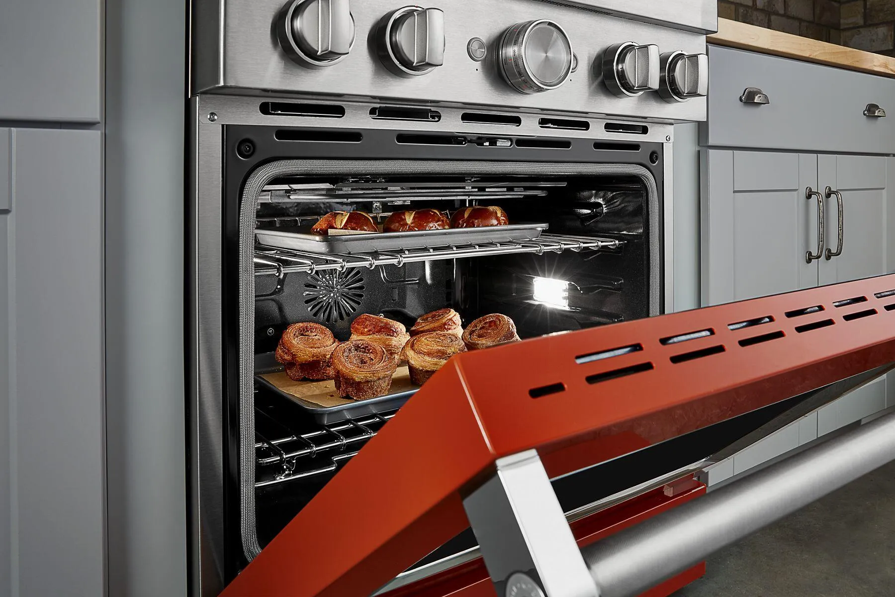 Kitchenaid KFDC500JSC Kitchenaid 30'' Smart Commercial-Style Dual Fuel Range With 4 Burners - Scorched Orange