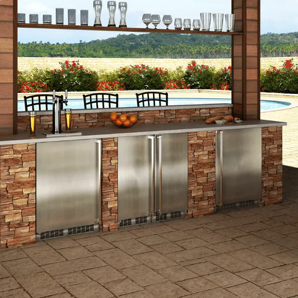Marvel MORE124SS31A 24-In Outdoor Built-In High-Capacity Refrigerator With Door Style - Stainless Steel
