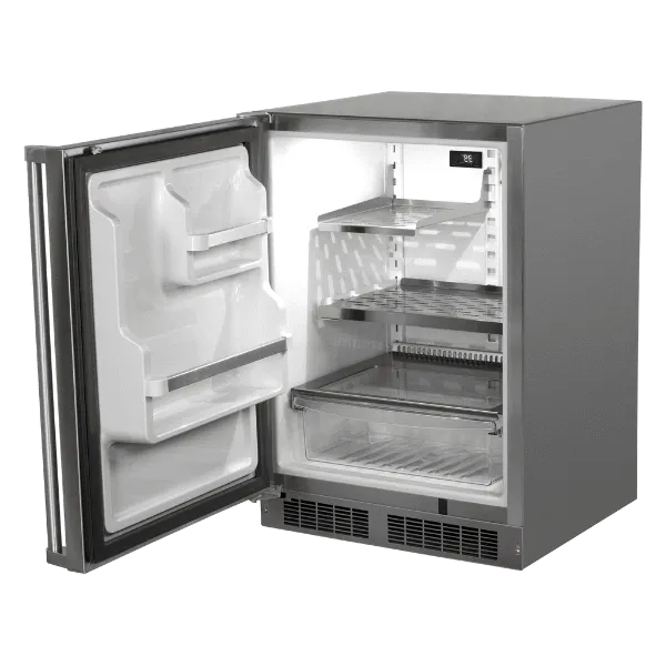 Marvel MORE224SS51A 24-In Outdoor Built-In Refrigerator With Door Storage And Maxstore Bin With Door Style - Stainless Steel. Door Swing - Left