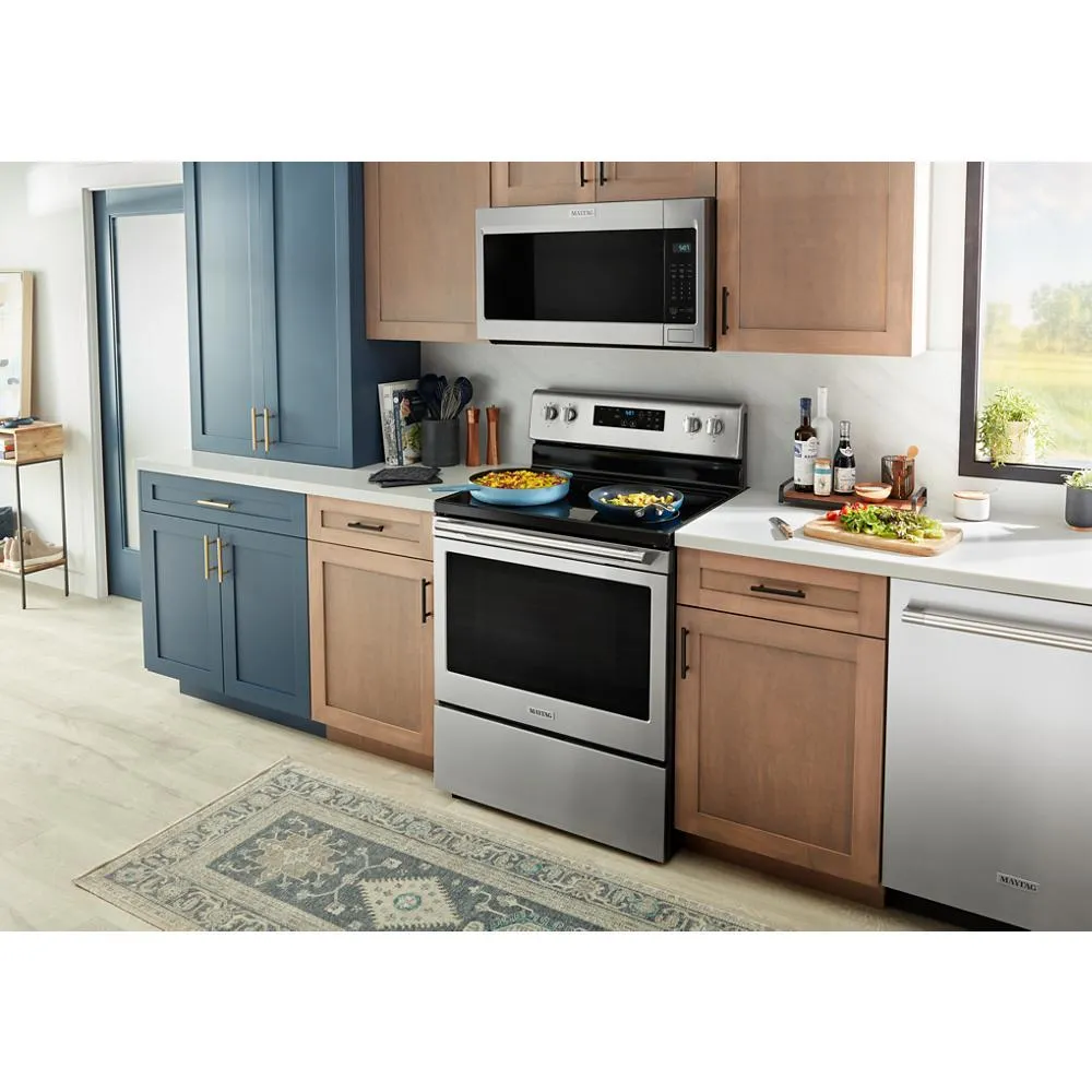 Maytag MER4800PZ 30-Inch Wide Electric Range With Steam Clean - 5.3 Cu. Ft.