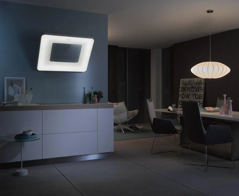 Miele DA6996WPEARL  Wall Ventilation Hood With Dimmable Ambient Lighting For A Unique Lighting Mood In Your Kitchen.