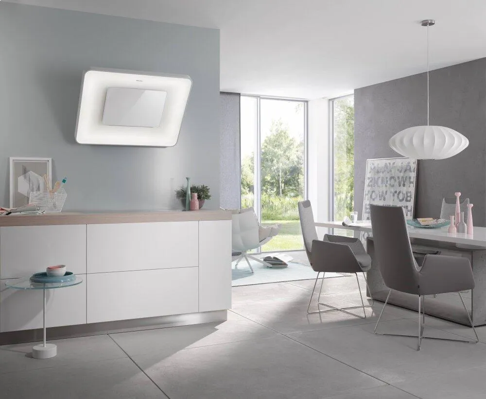 Miele DA6996WPEARL  Wall Ventilation Hood With Dimmable Ambient Lighting For A Unique Lighting Mood In Your Kitchen.