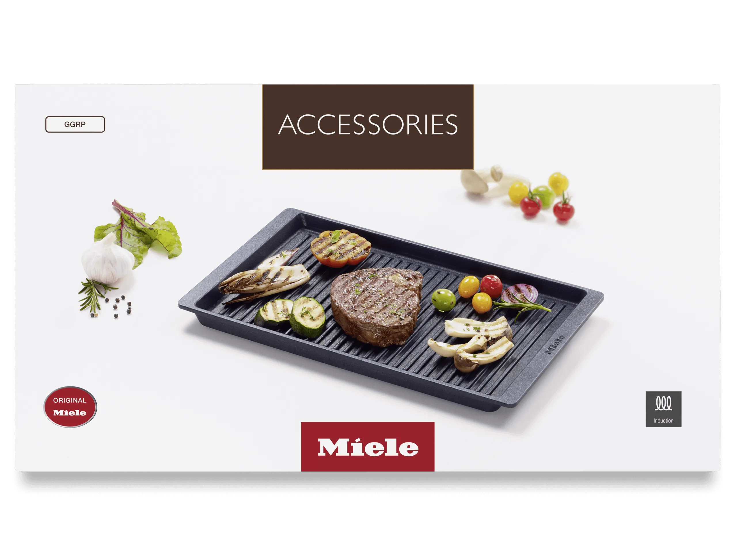 Miele GGRP Gourmet Griddle Plate - For A Unique Grill Experience On Miele Induction Cooktops.
