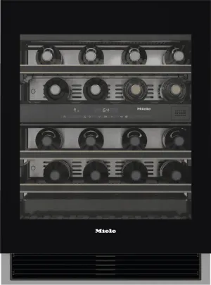 Miele KWT6322UG OBSIDIAN BLACK GLASS Kwt 6322 Ug - Built-Under Wine Storage Unit With Flexiframe And Push2Open For Greater Versatility And Top-Quality Design.
