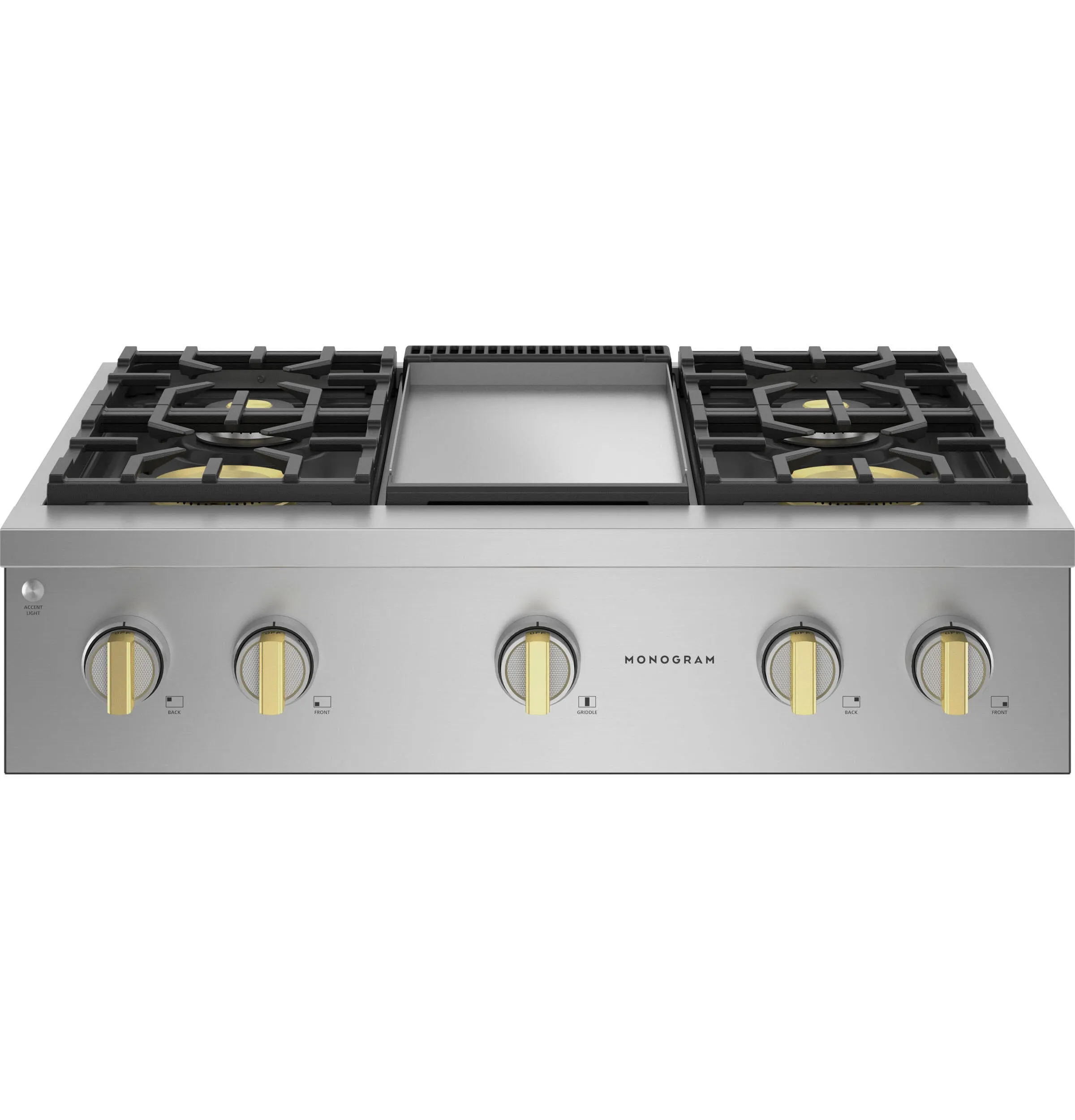 Monogram ZGU364NDTSS Monogram 36 Professional Gas Rangetop With 4 Burners And Griddle (Natural Gas)