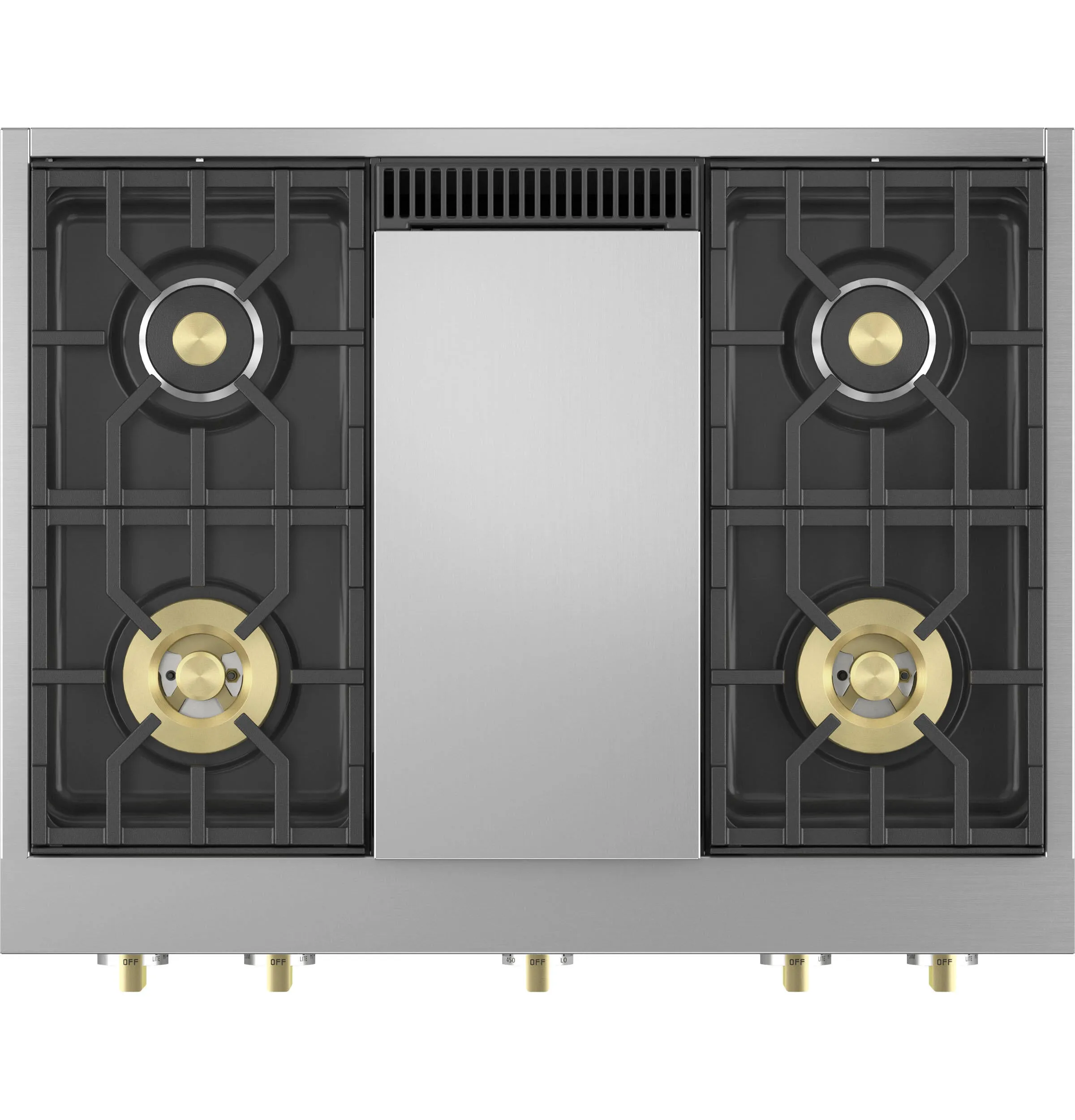 Monogram ZGU364NDTSS Monogram 36 Professional Gas Rangetop With 4 Burners And Griddle (Natural Gas)