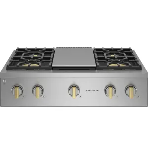 Monogram ZGU364NDTSS Monogram 36 Professional Gas Rangetop With 4 Burners And Griddle (Natural Gas)