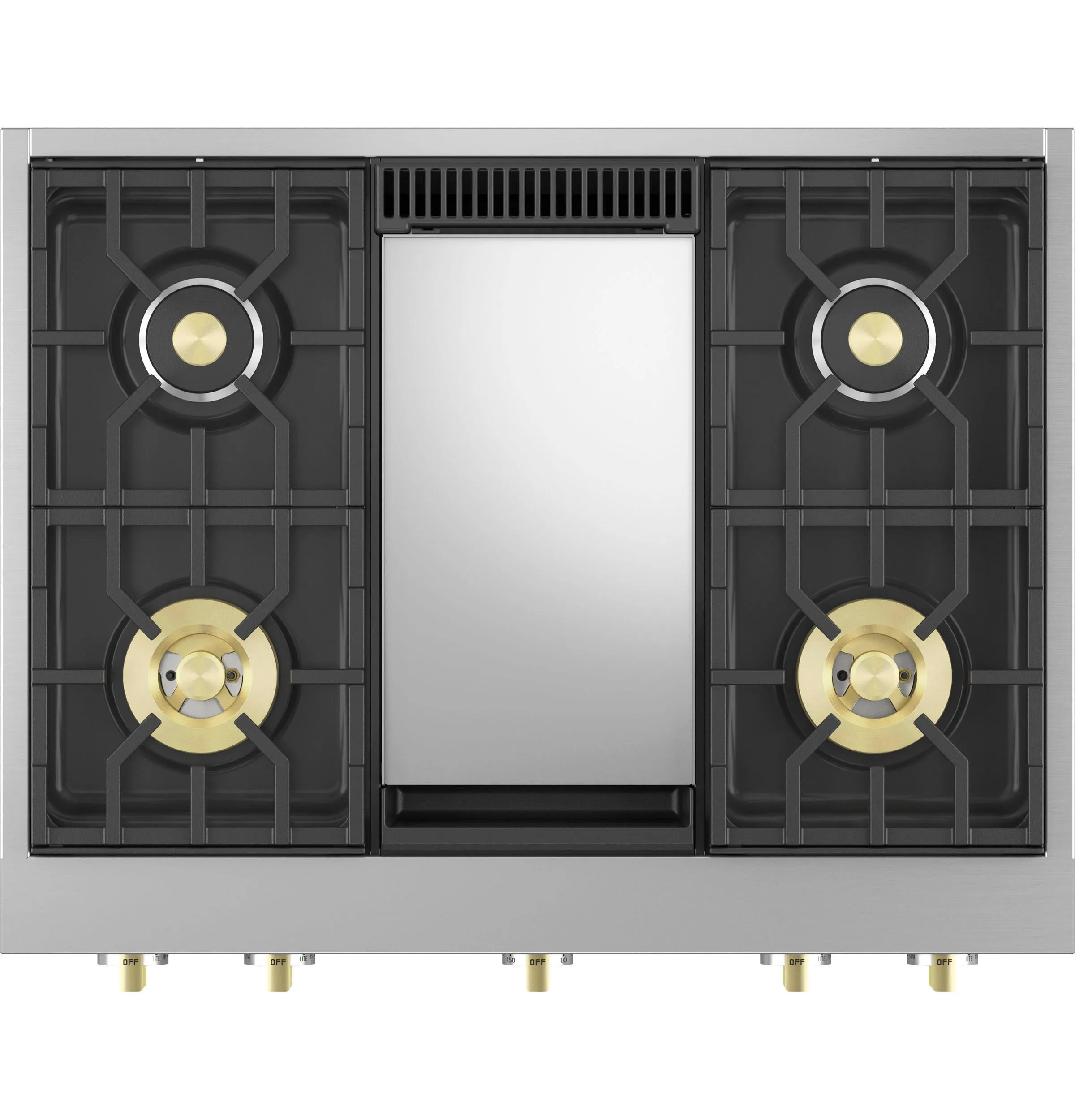 Monogram ZGU364NDTSS Monogram 36 Professional Gas Rangetop With 4 Burners And Griddle (Natural Gas)