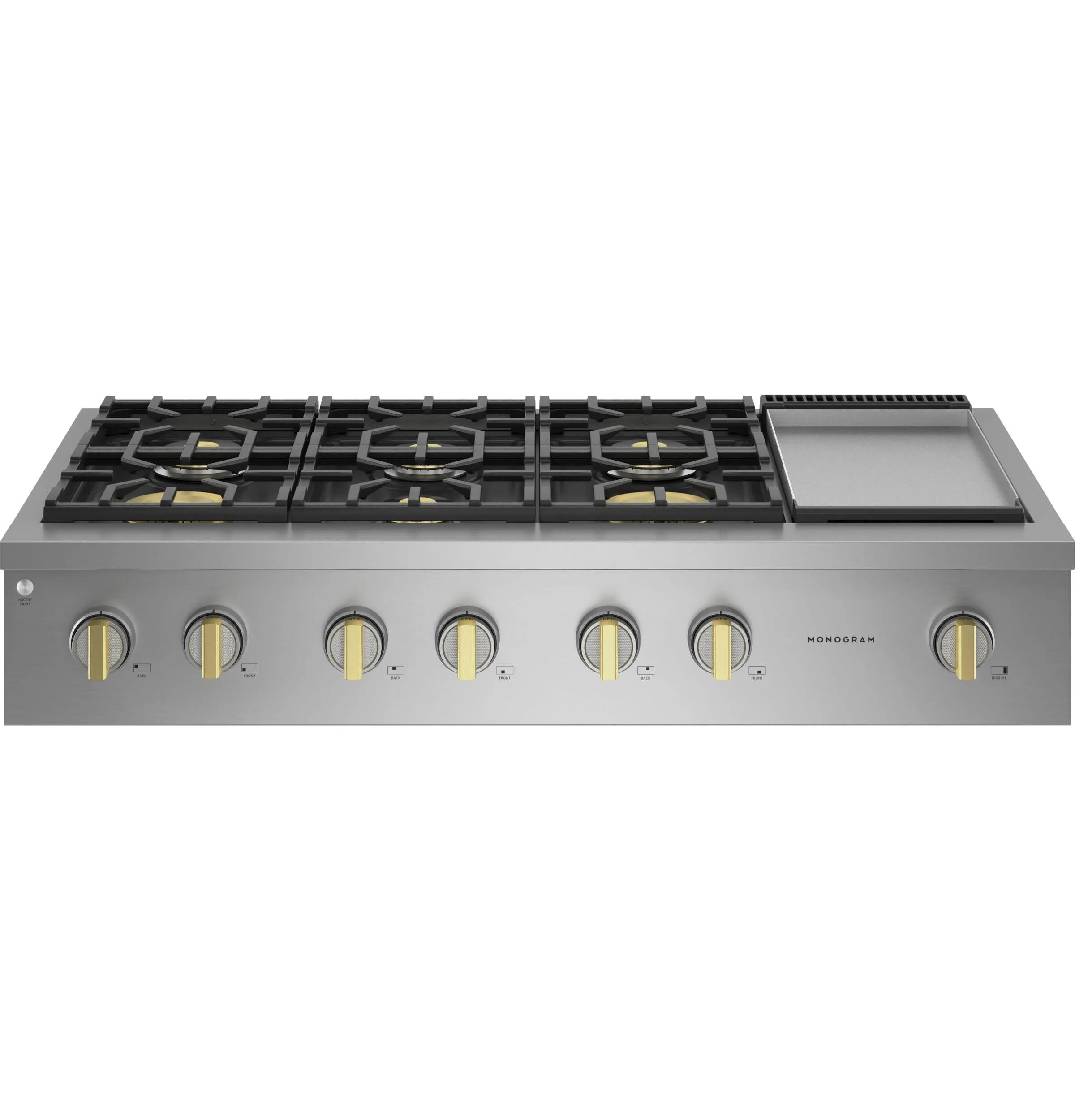 Monogram ZGU486NDTSS Monogram 48 Professional Gas Rangetop With 6 Burners And Griddle (Natural Gas)