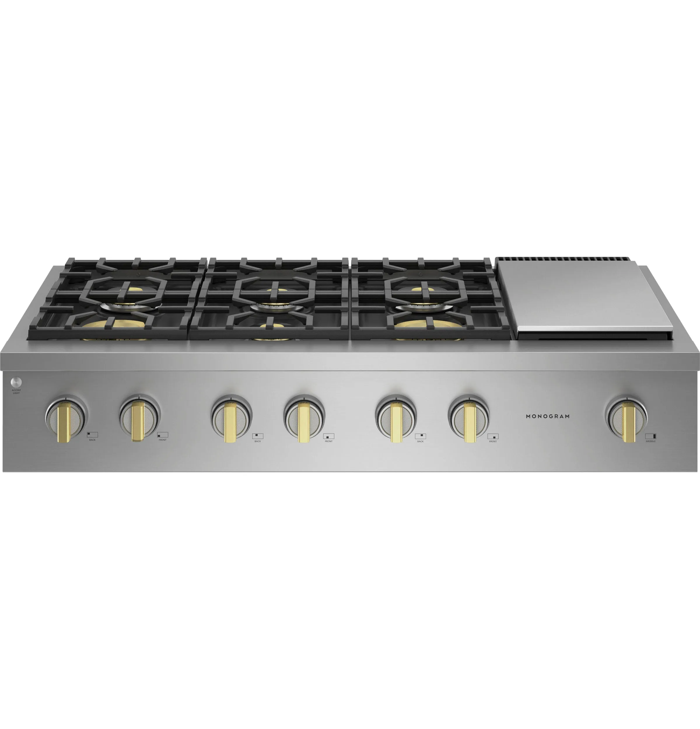 Monogram ZGU486NDTSS Monogram 48 Professional Gas Rangetop With 6 Burners And Griddle (Natural Gas)