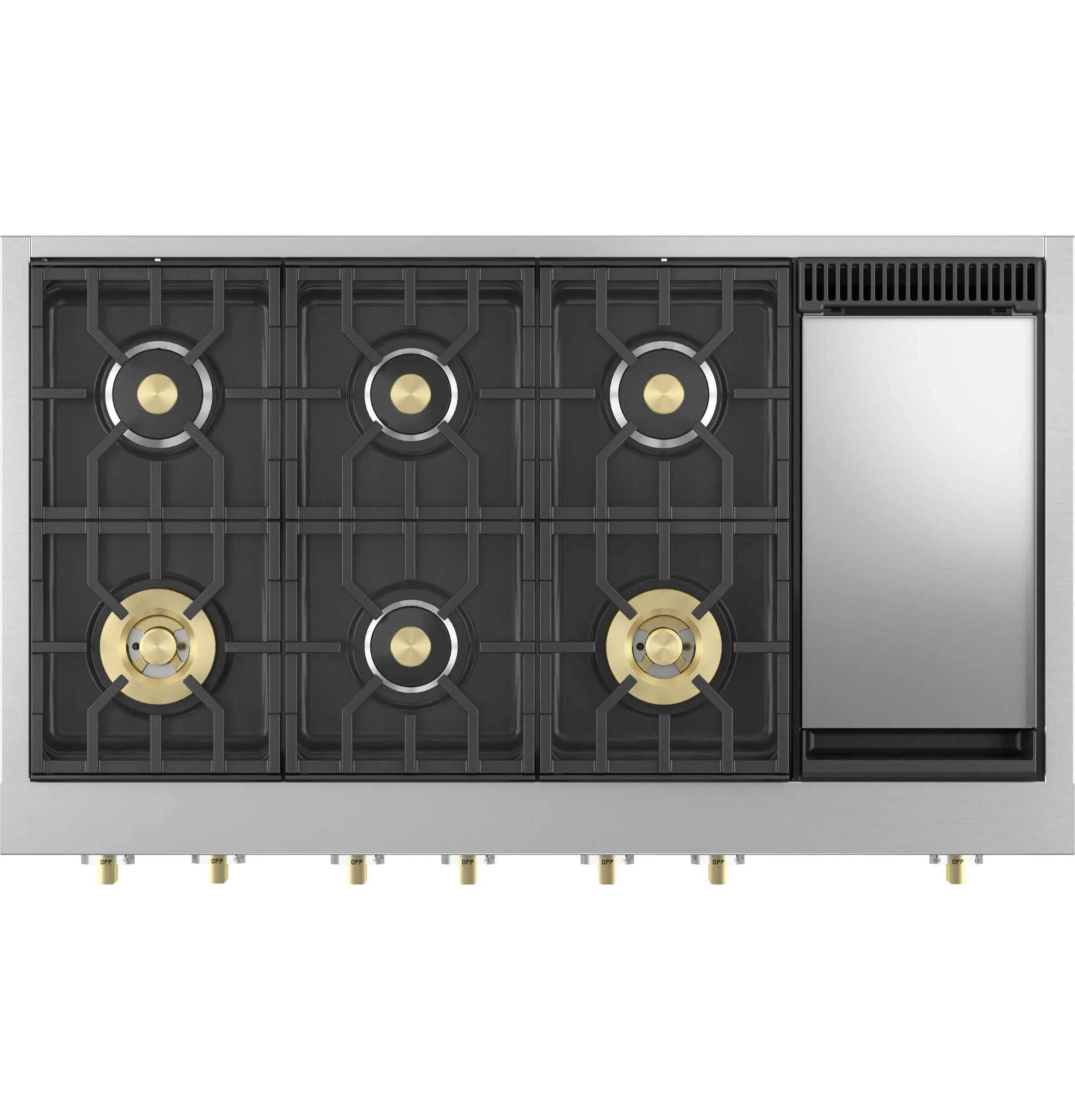Monogram ZGU486NDTSS Monogram 48 Professional Gas Rangetop With 6 Burners And Griddle (Natural Gas)