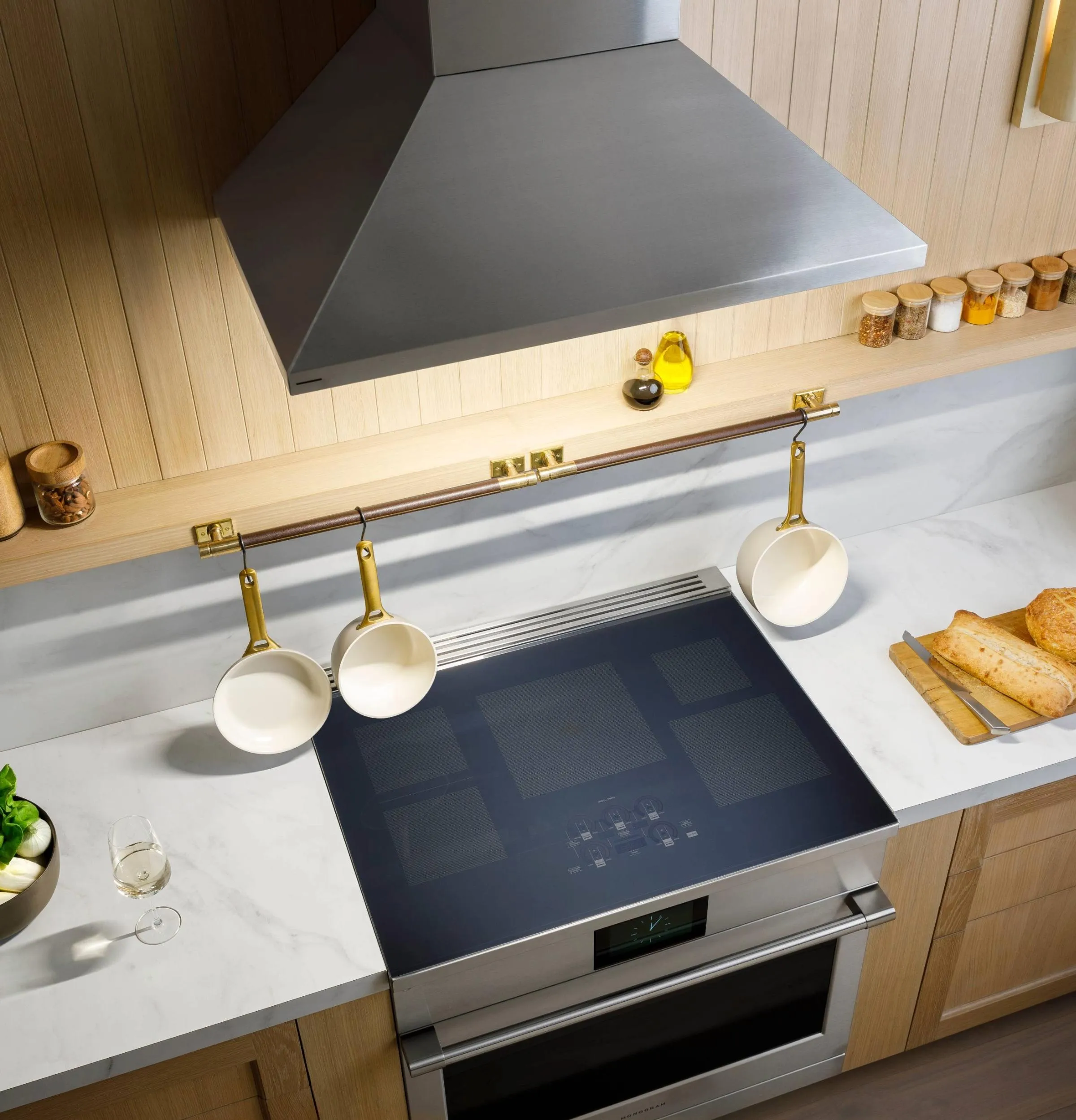 Monogram ZVIS361SRSS Monogram 36 Island Pyramid Chimney Vent Hood With Air Quality Sensors BLOWER SOLD SEPARATELY