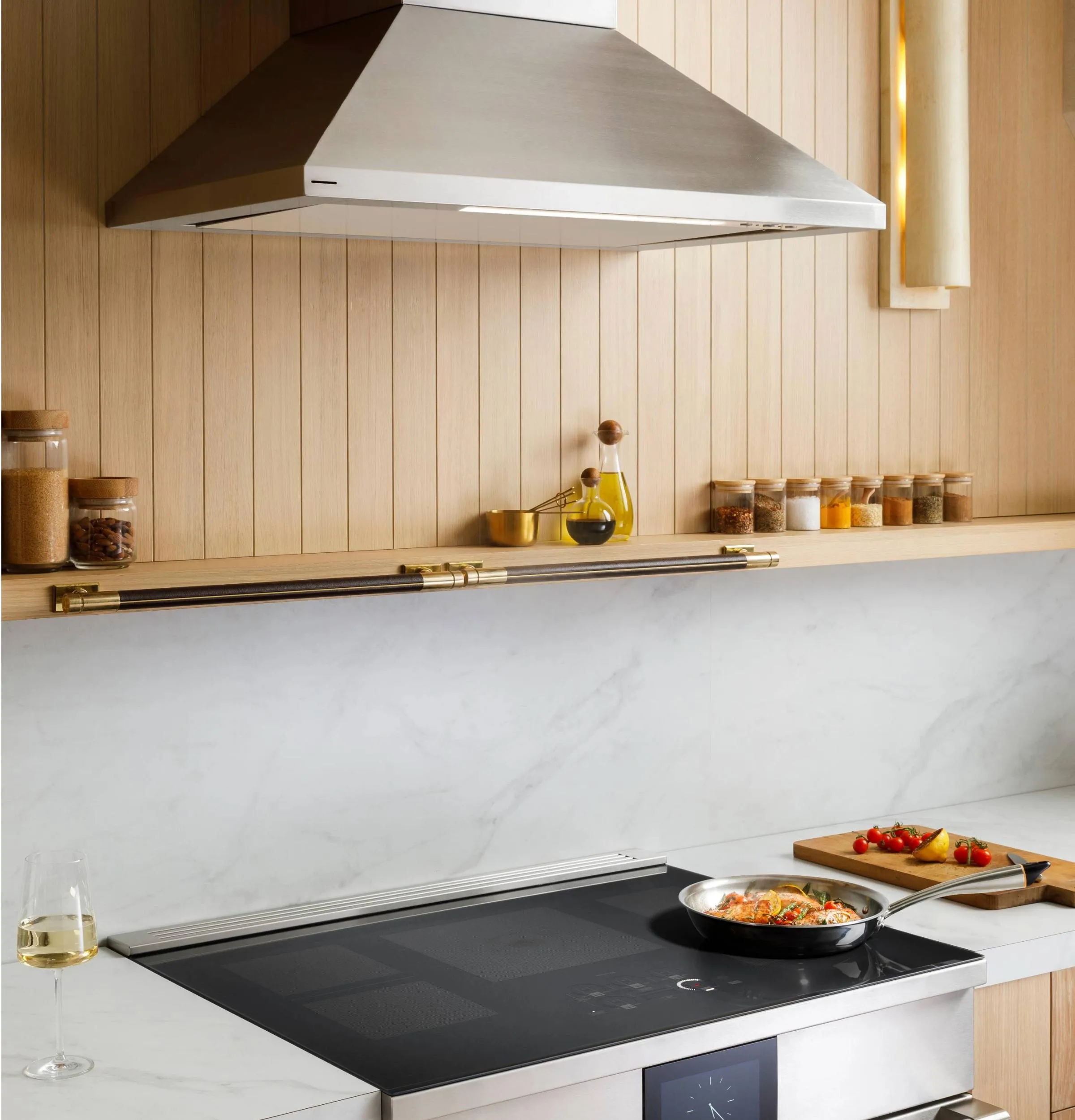 Monogram ZVIS361SRSS Monogram 36 Island Pyramid Chimney Vent Hood With Air Quality Sensors BLOWER SOLD SEPARATELY