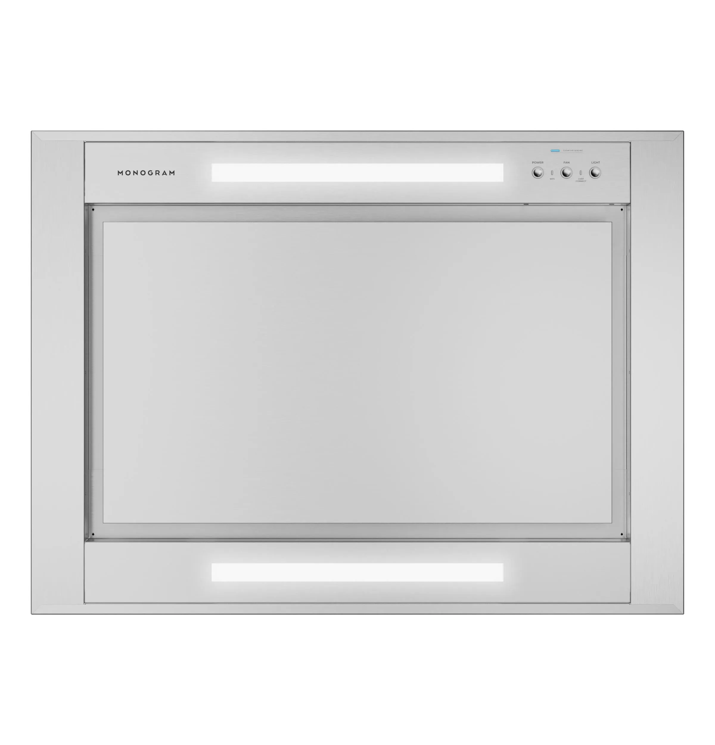 Monogram ZVIS361SRSS Monogram 36 Island Pyramid Chimney Vent Hood With Air Quality Sensors BLOWER SOLD SEPARATELY
